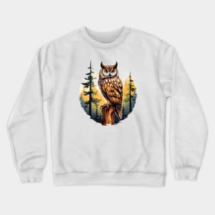 Great Horned Owl Crewneck Sweatshirt